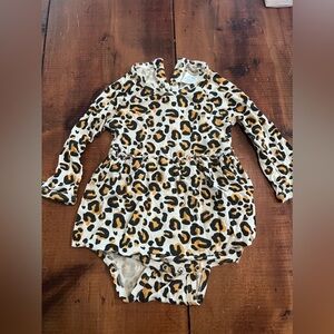 Spearmint baby skirt onesie